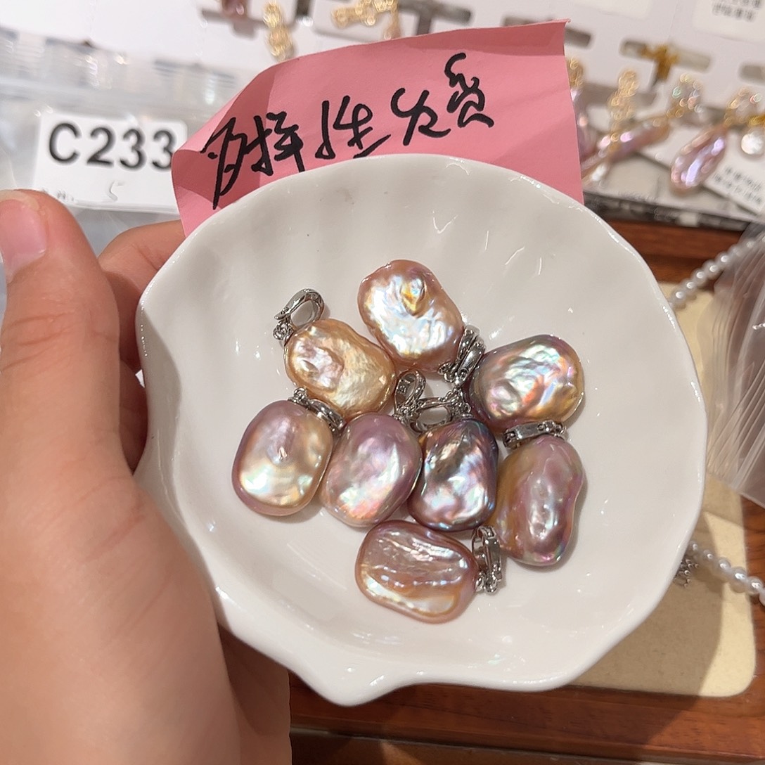 合金淡水珍珠耳饰