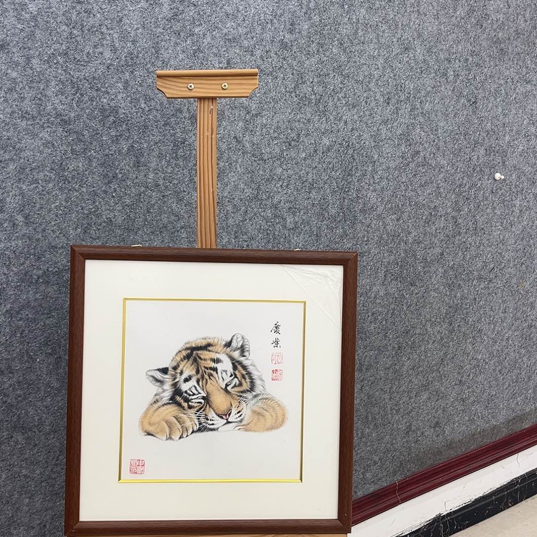 国画赵庆业老师亲笔手绘月 