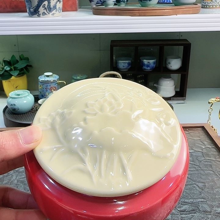 青花瓷器茶具套装旅行茶具茶叶罐玻璃杯