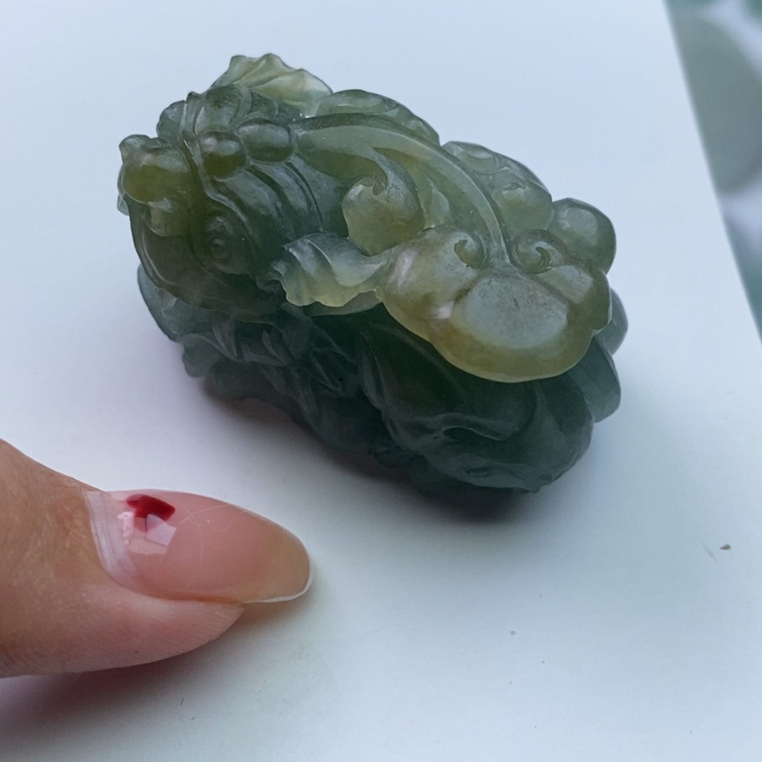 定制翡翠未镶嵌启****茶毛货定制无鉴赏