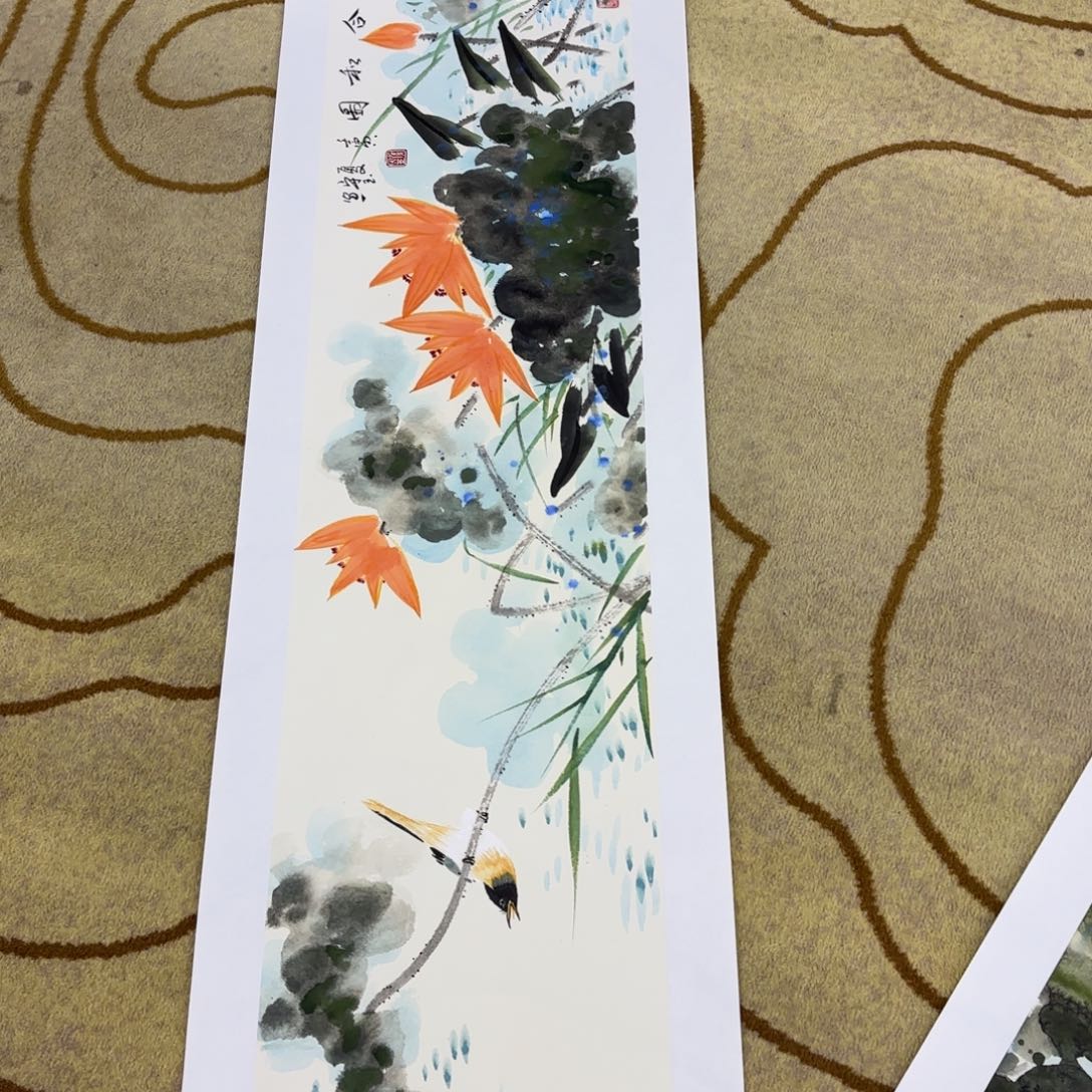 国画阿*儿张守玉四尺对开李欣主播