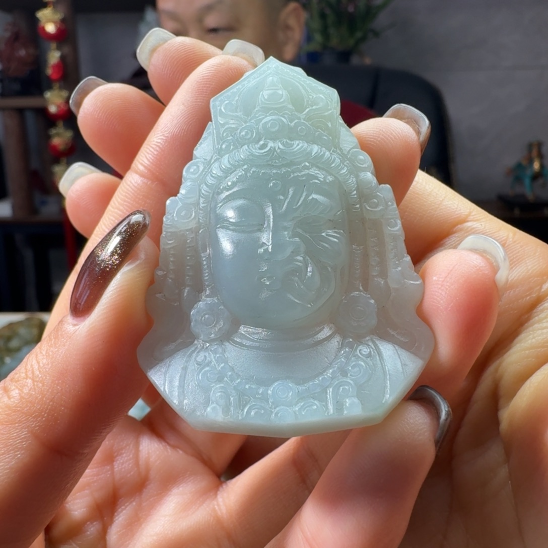 定制翡翠未镶嵌佛魔