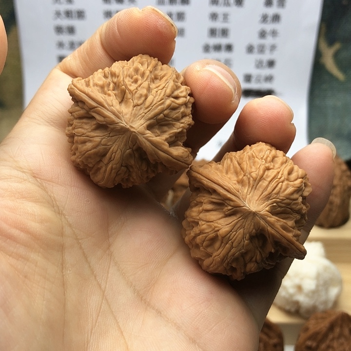 文玩核桃把件磨盘，边38
