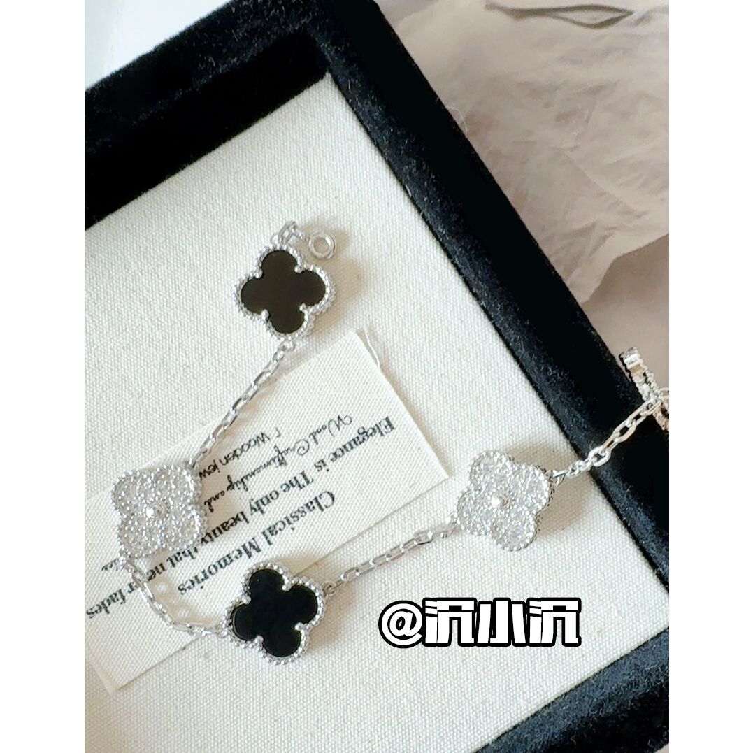 铜合金贝壳手链 【黑白五花】高版本精工气质百搭五花手链F26