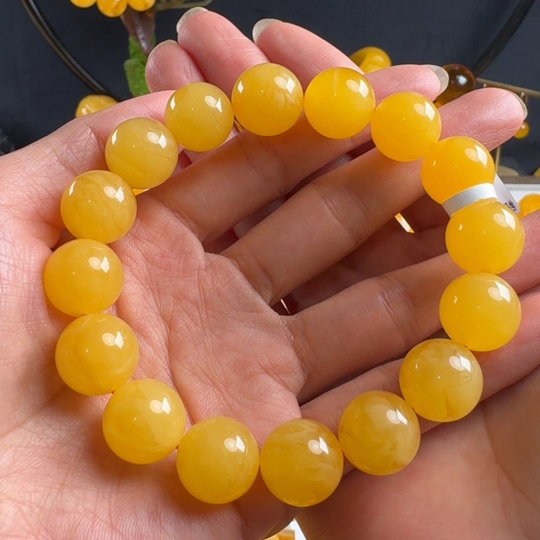 蜜蜡毛衣链未镶嵌