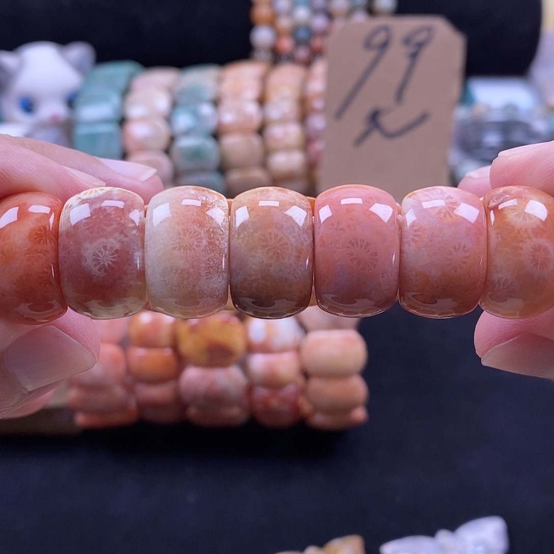 未镶嵌手牌硅化珊瑚（珊瑚玉）11