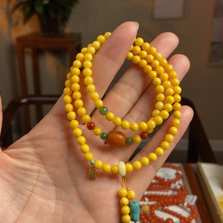 琥珀手链未镶嵌蜜蜡手串5