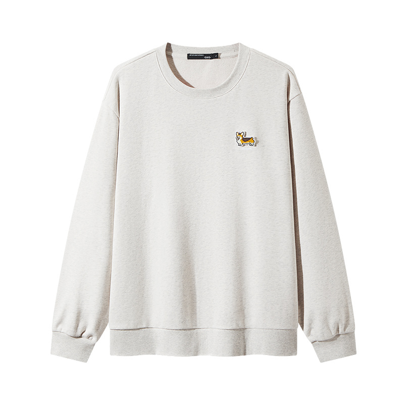 25秋季新品GXG男装多色狗狗刺绣小标设计长袖圆领卫衣#G25D314212