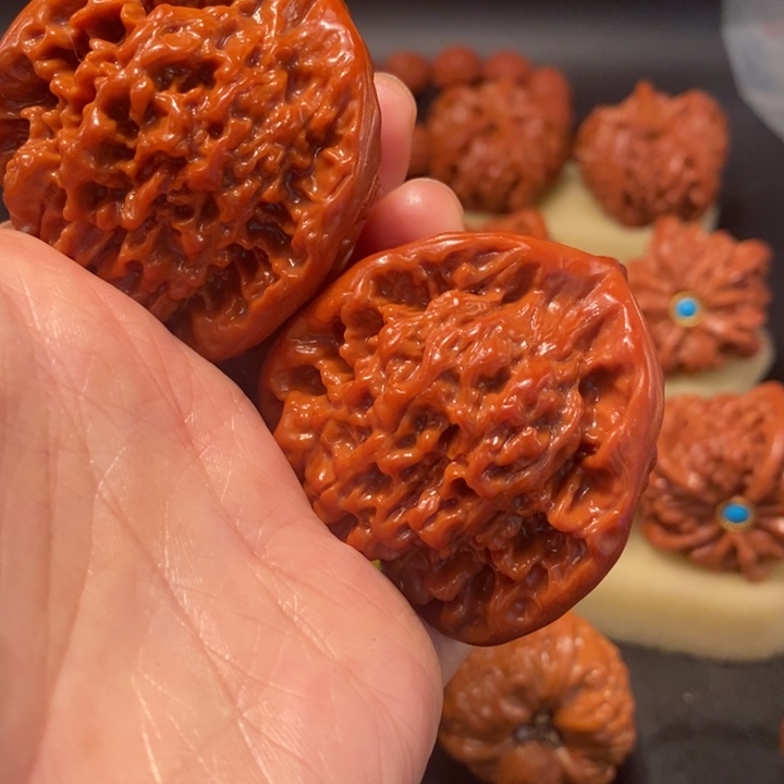 喷***子核桃手串/手链工艺核桃