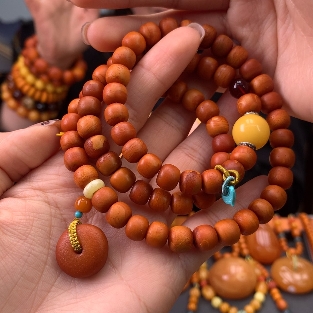 蜜蜡手串未镶嵌天然