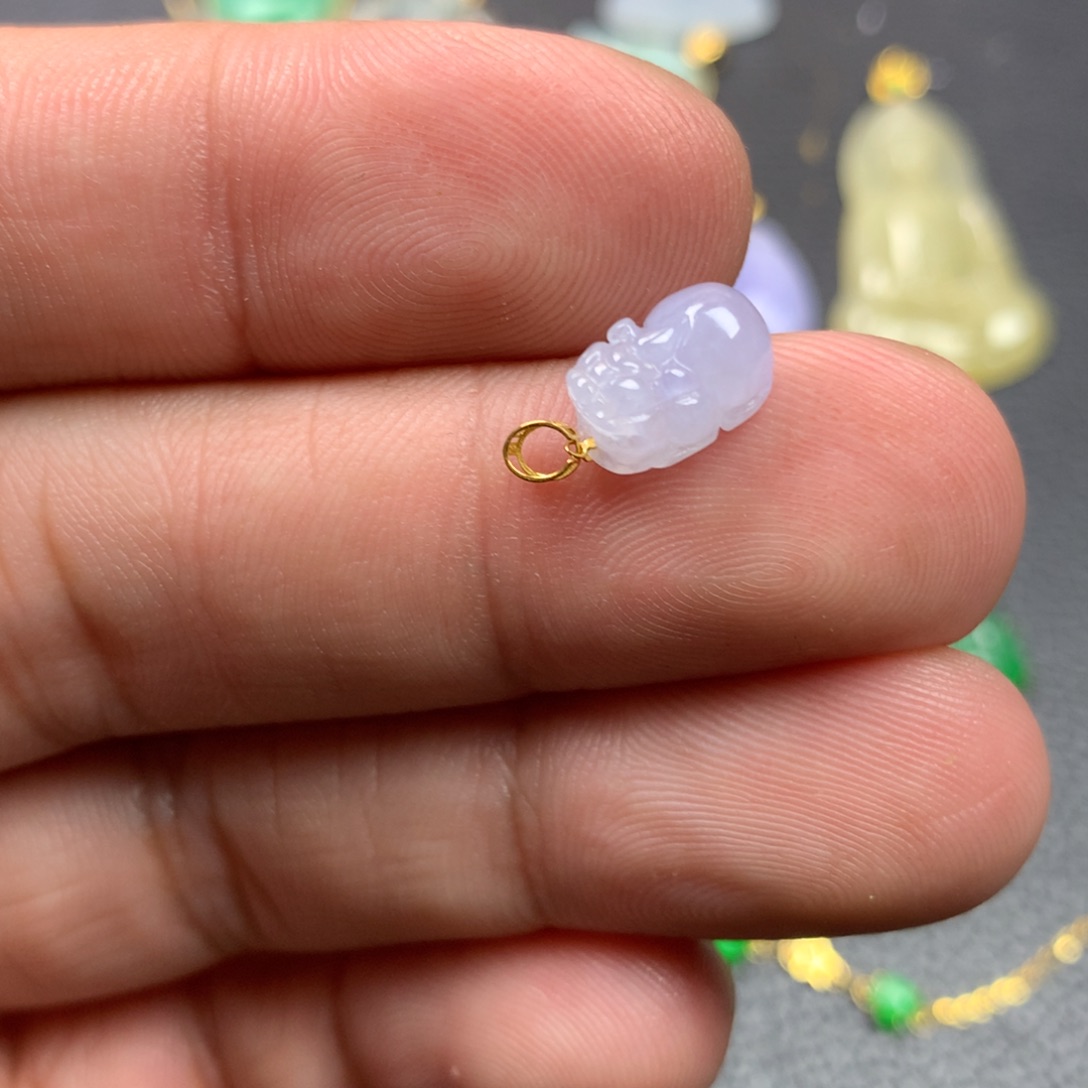 【闪购商品】颈饰18K金镶嵌翡翠翡翠