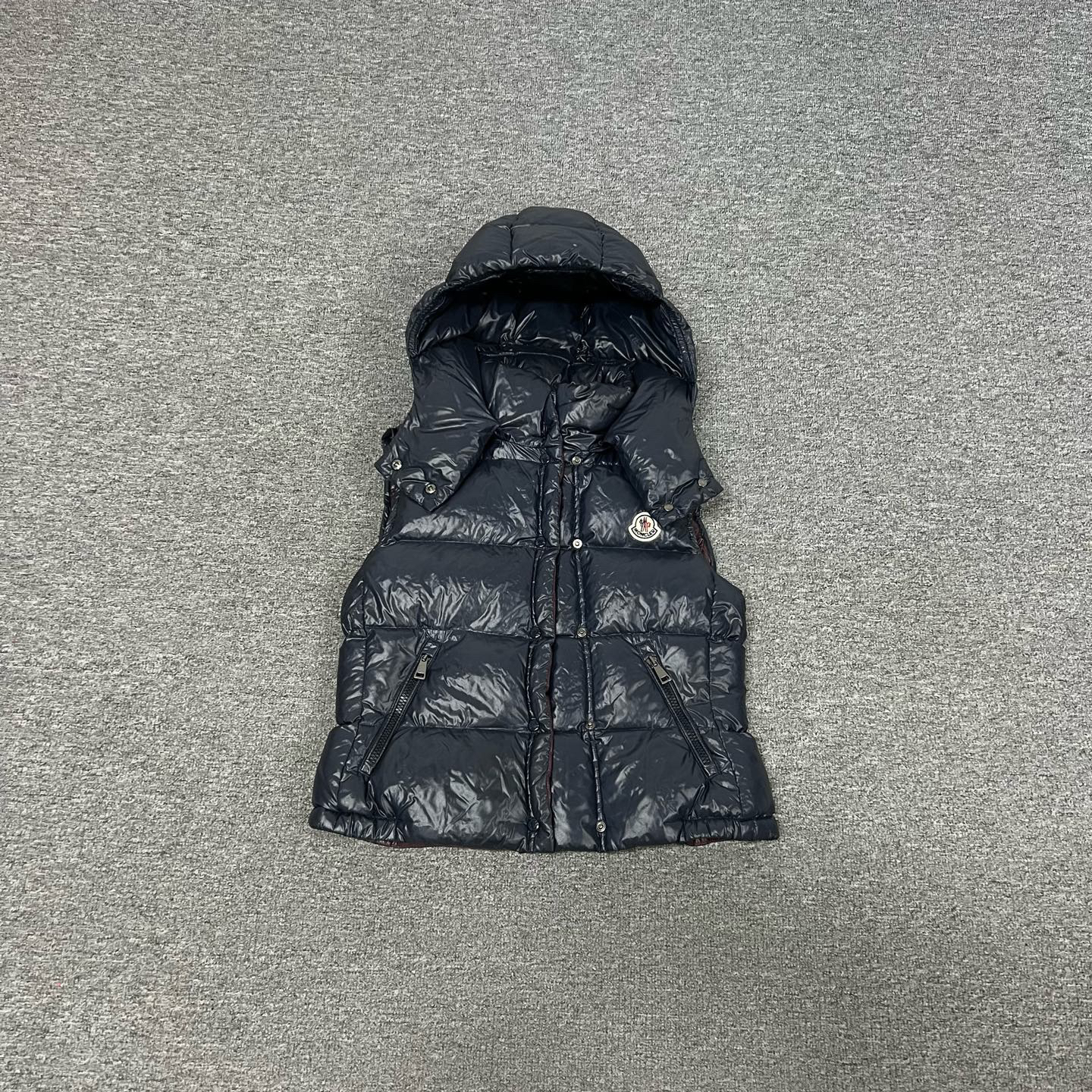 99新 AMIPARIS 蒙口 连帽羽绒马甲1码