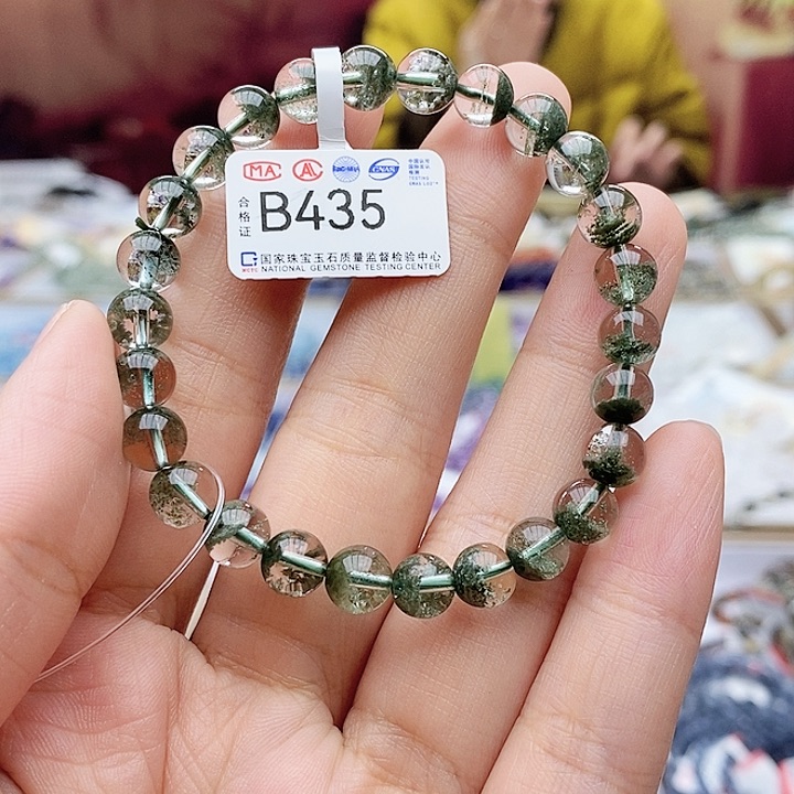水晶手链未镶嵌B435绿幽灵