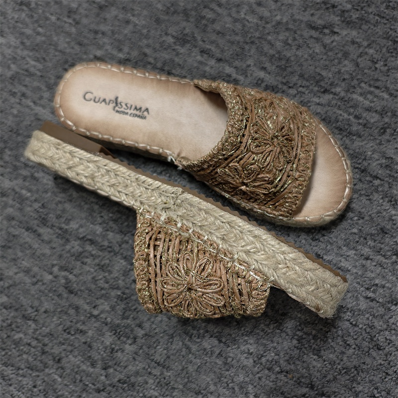 25年新款系带厚底百搭一字带拖-1061