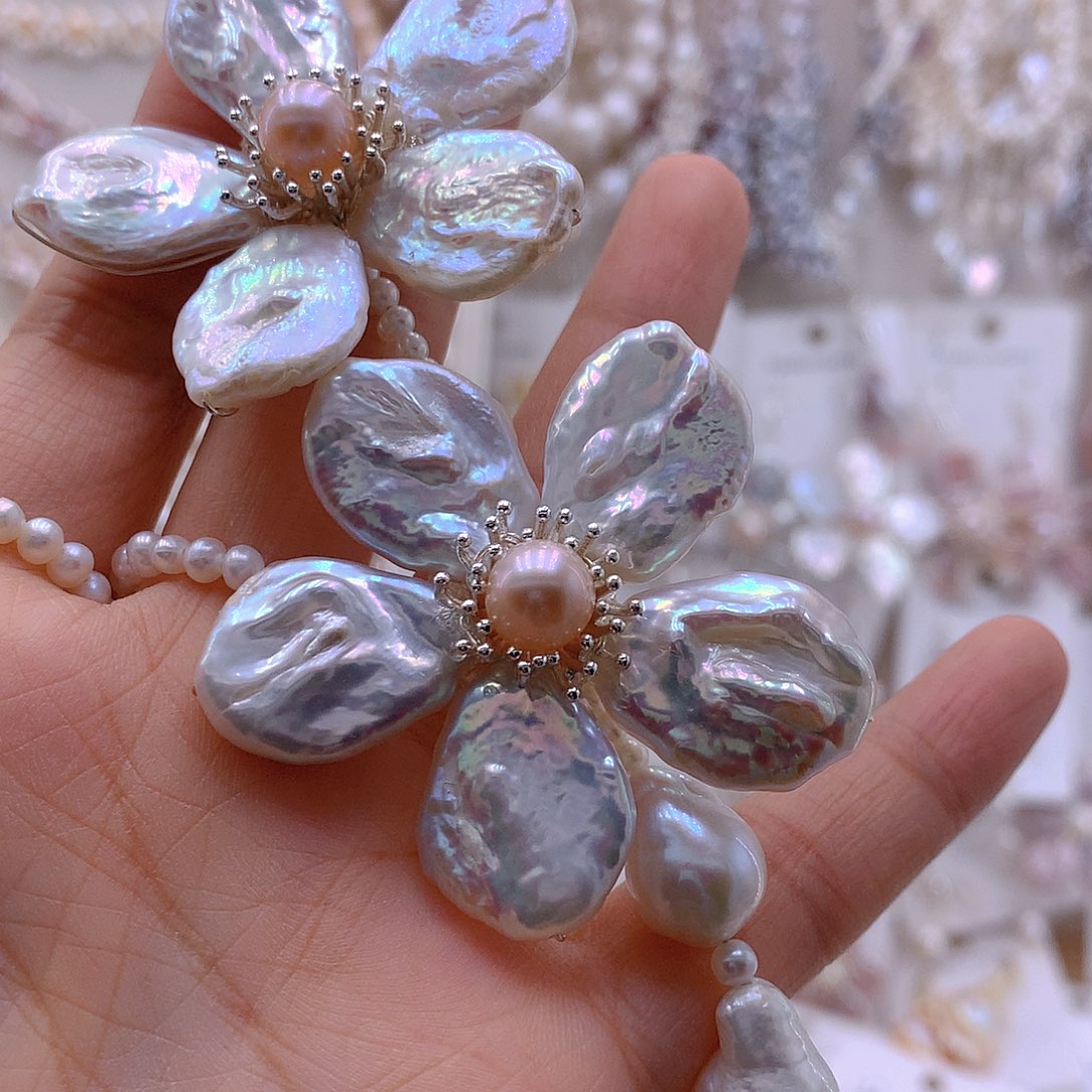 好***生淡水珍珠耳饰未镶嵌项链