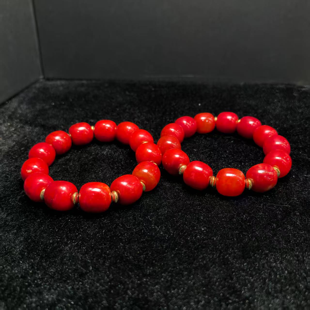 S7028【任会长珠宝】赤桖金龙桖玉红玛瑙手串-多样性只发一件