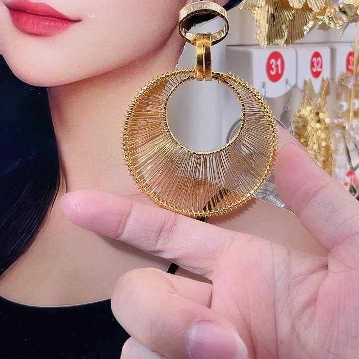 仿珍珠铁合金合金饰品耳饰10金色