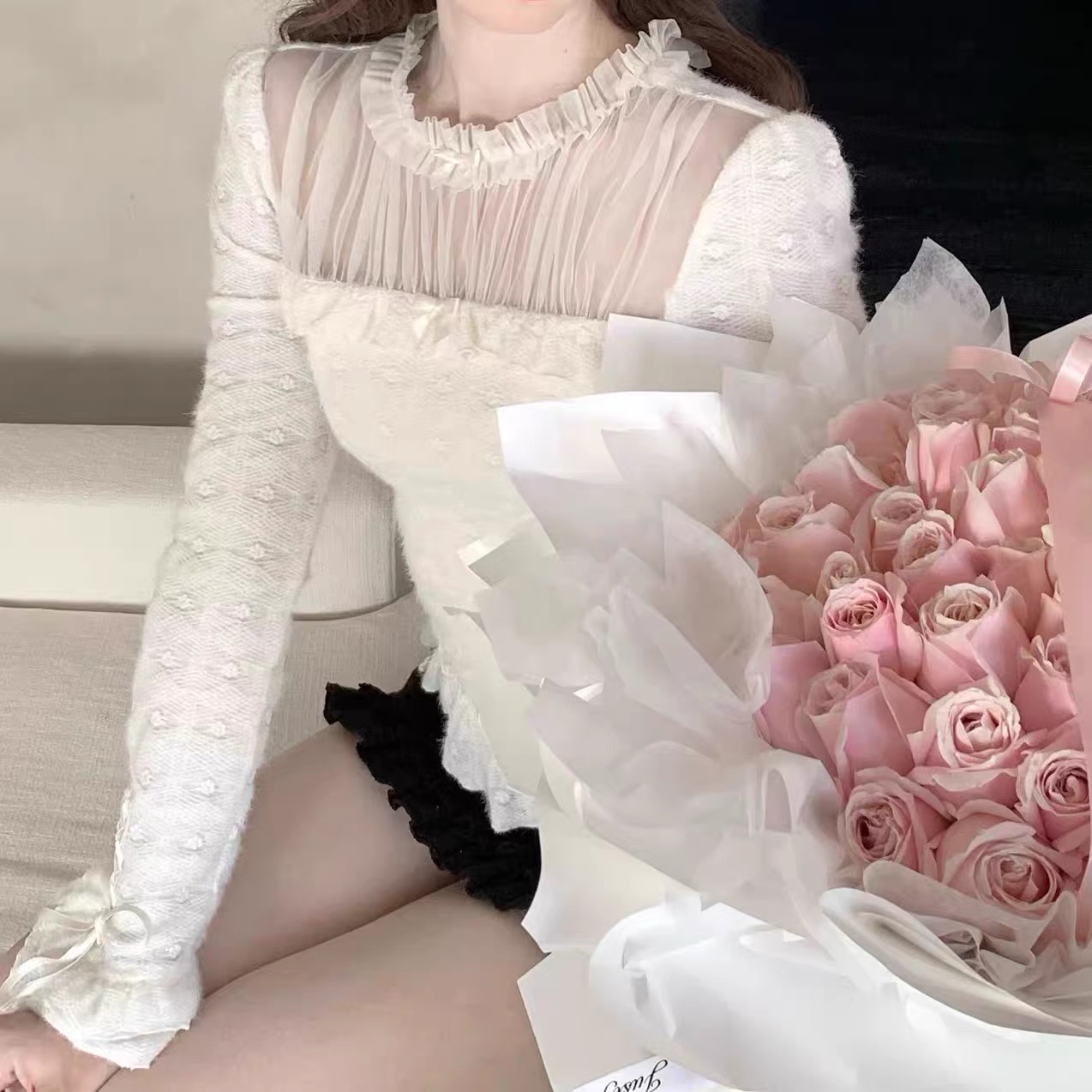 12.28日编码点这个链接（纯欲甜辣风新款高级设计感针织衫）