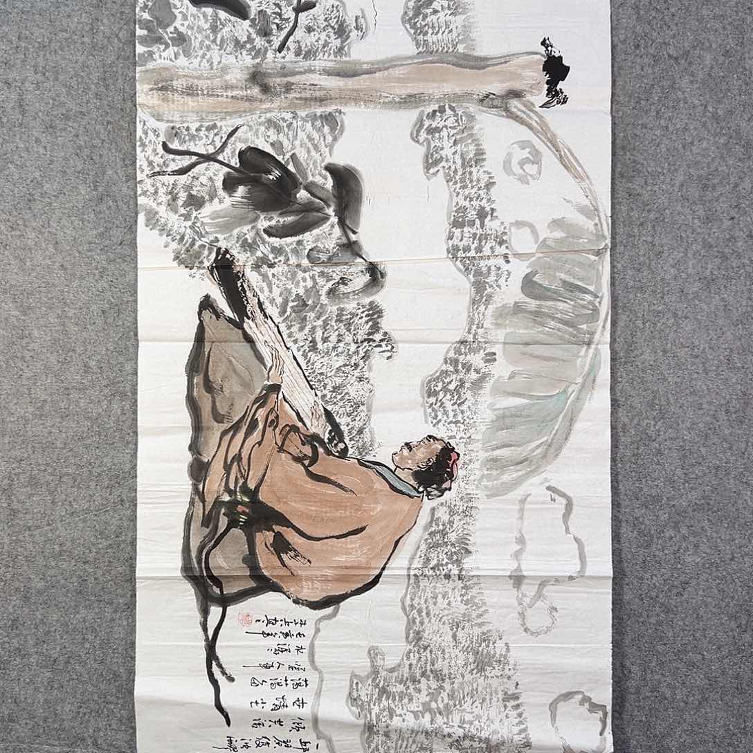 国画904 花鸟在此鸣叫时的鸣叫和