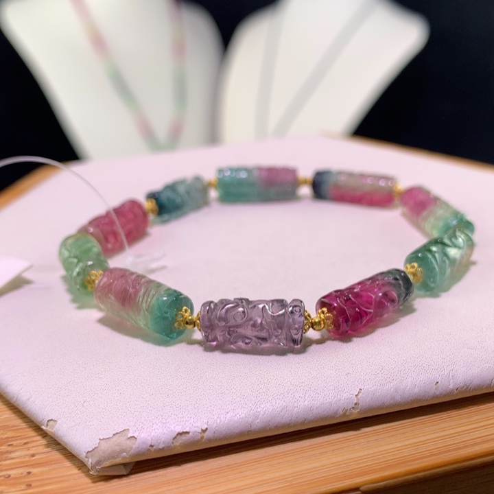 双色碧玺手链未镶嵌