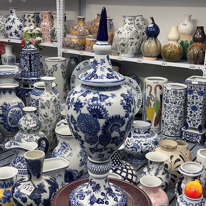 摆件青花瓷家居摆件，，将军罐，微瑕福利，介意勿拍，