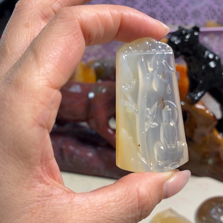 玛瑙/玉髓未镶嵌吊坠(不含链)