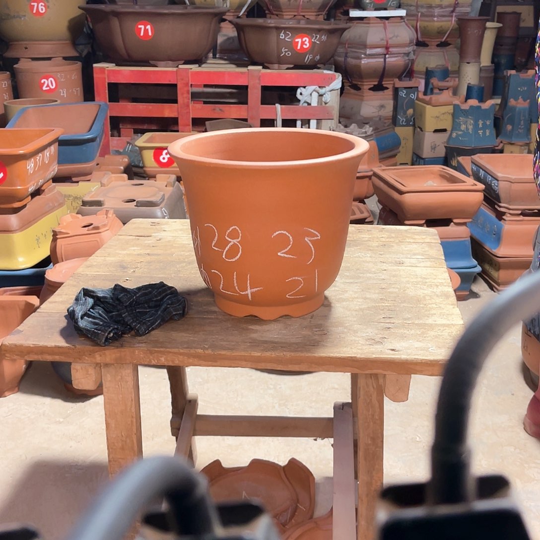 紫砂花盆高金钟盆一个