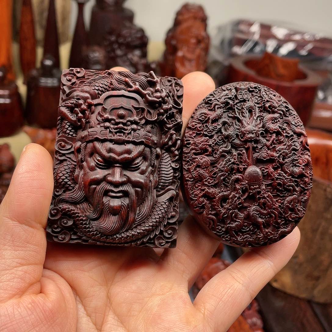 檀香紫檀（小叶紫檀）无事牌单个