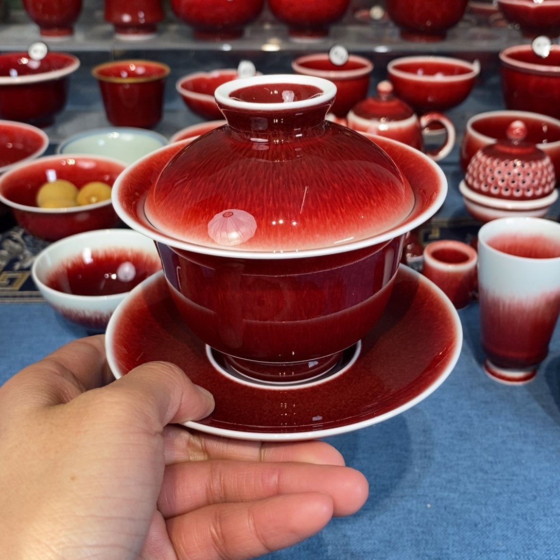 景德镇浅行窑福利盖碗