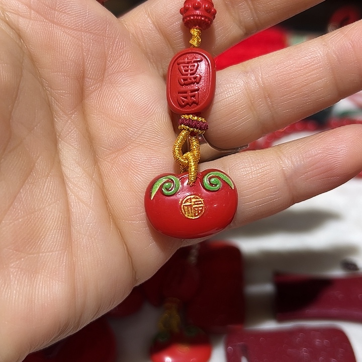 天然辰砂精工制作事事如意