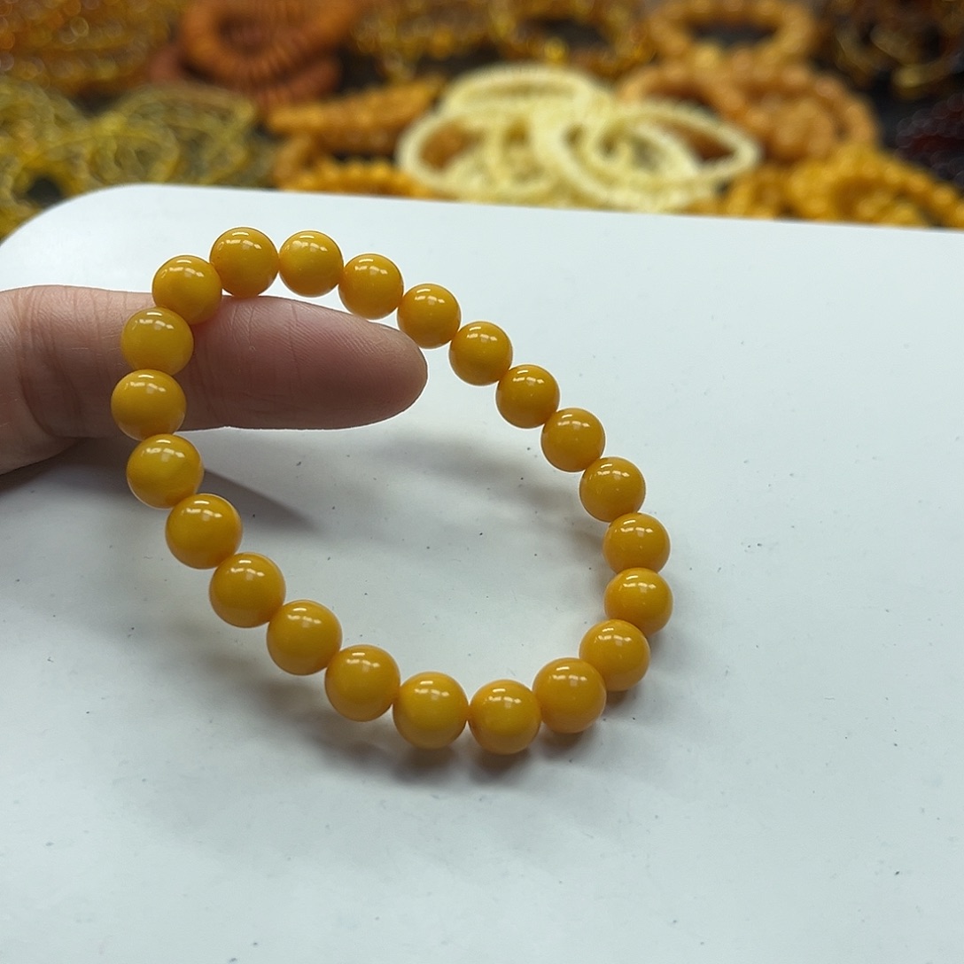 蜜蜡未镶嵌手串蜜蜡手串