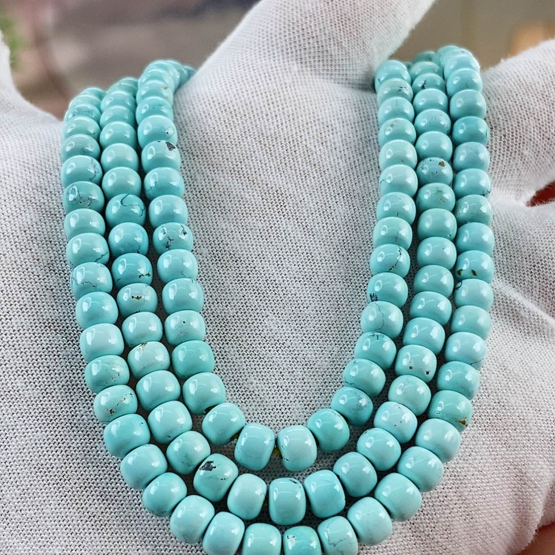 绿松石珠宝奇石未镶嵌5mm