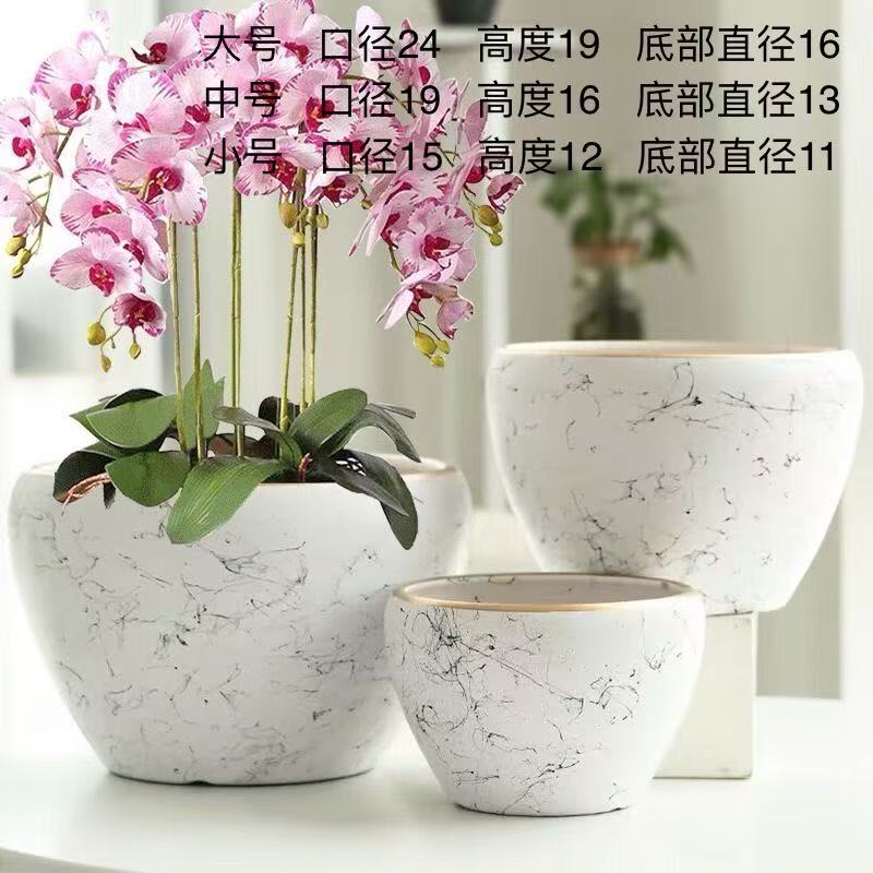 苹果形花盆家用桌面客厅大口径适合蝴蝶兰绿萝等绿植