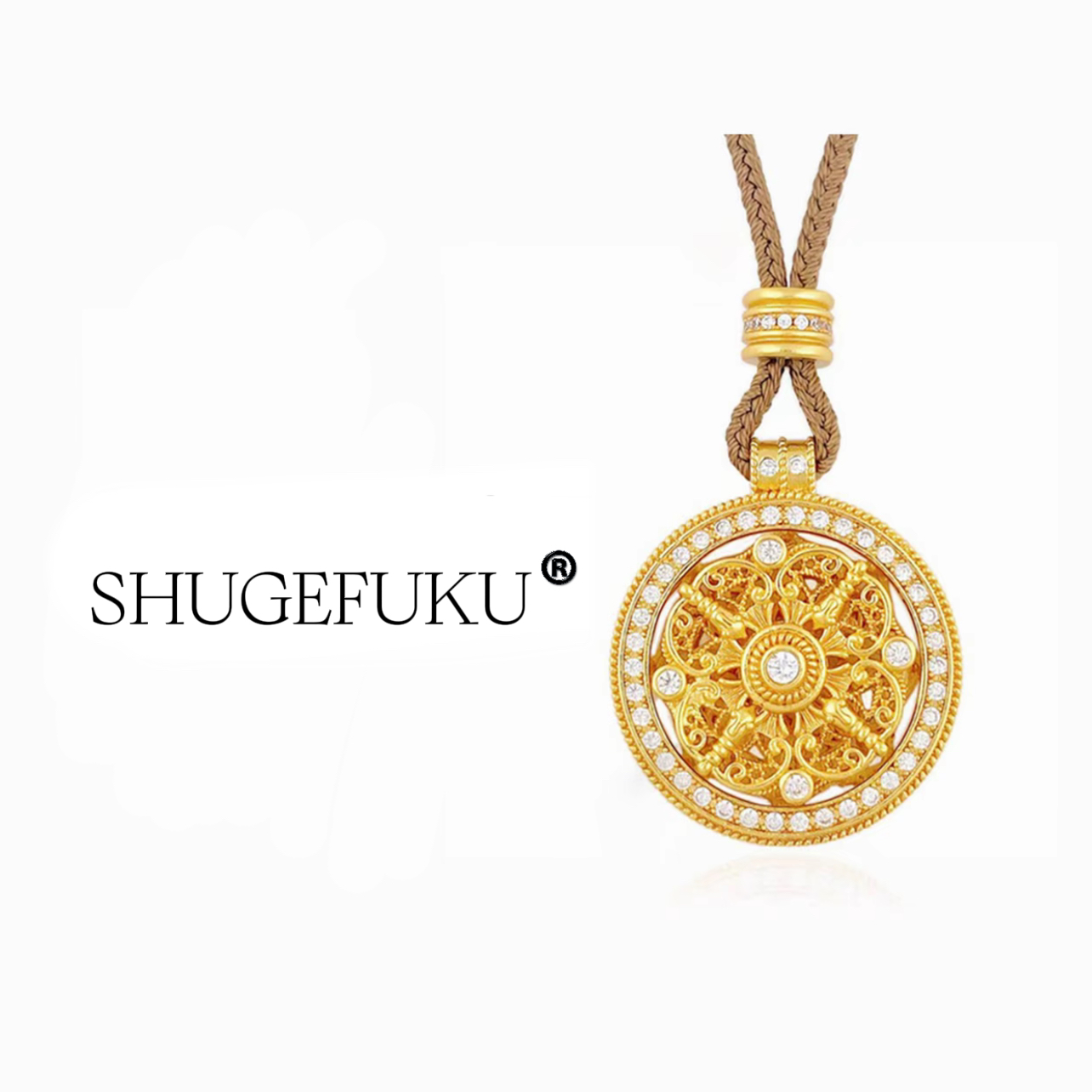 【香港SHIGEFUKU】招财进宝旋转八宝罗盘吊坠1