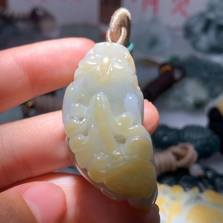 翡翠颈饰未镶嵌保真天然A货翡翠