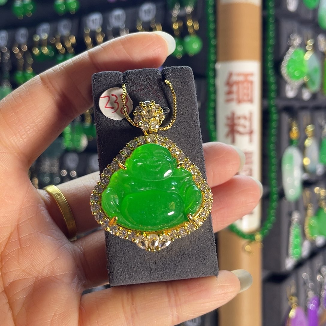 翡翠银S925镶嵌耳饰238