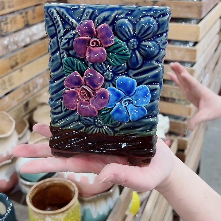 有孔，凑单福利满10元发货陶瓷多肉花盆！