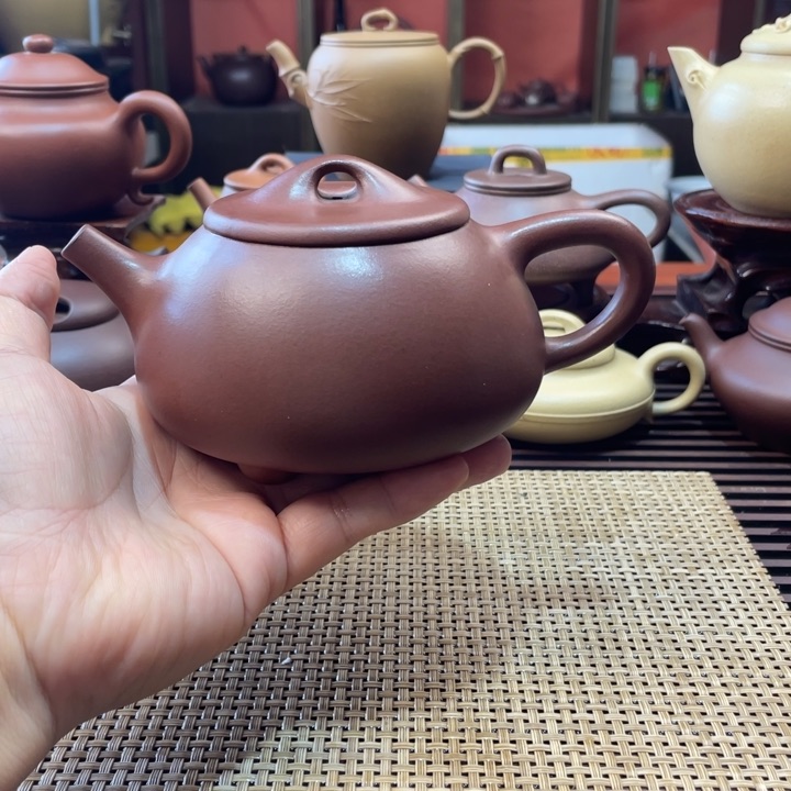 茶壶紫砂功*紫泥石瓢微瑕