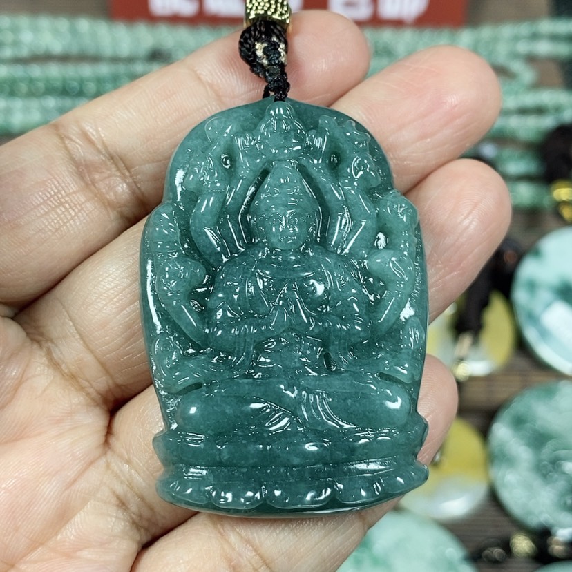 【闪购商品】翡翠颈饰未镶嵌玉吊坠翡翠玉千手观音