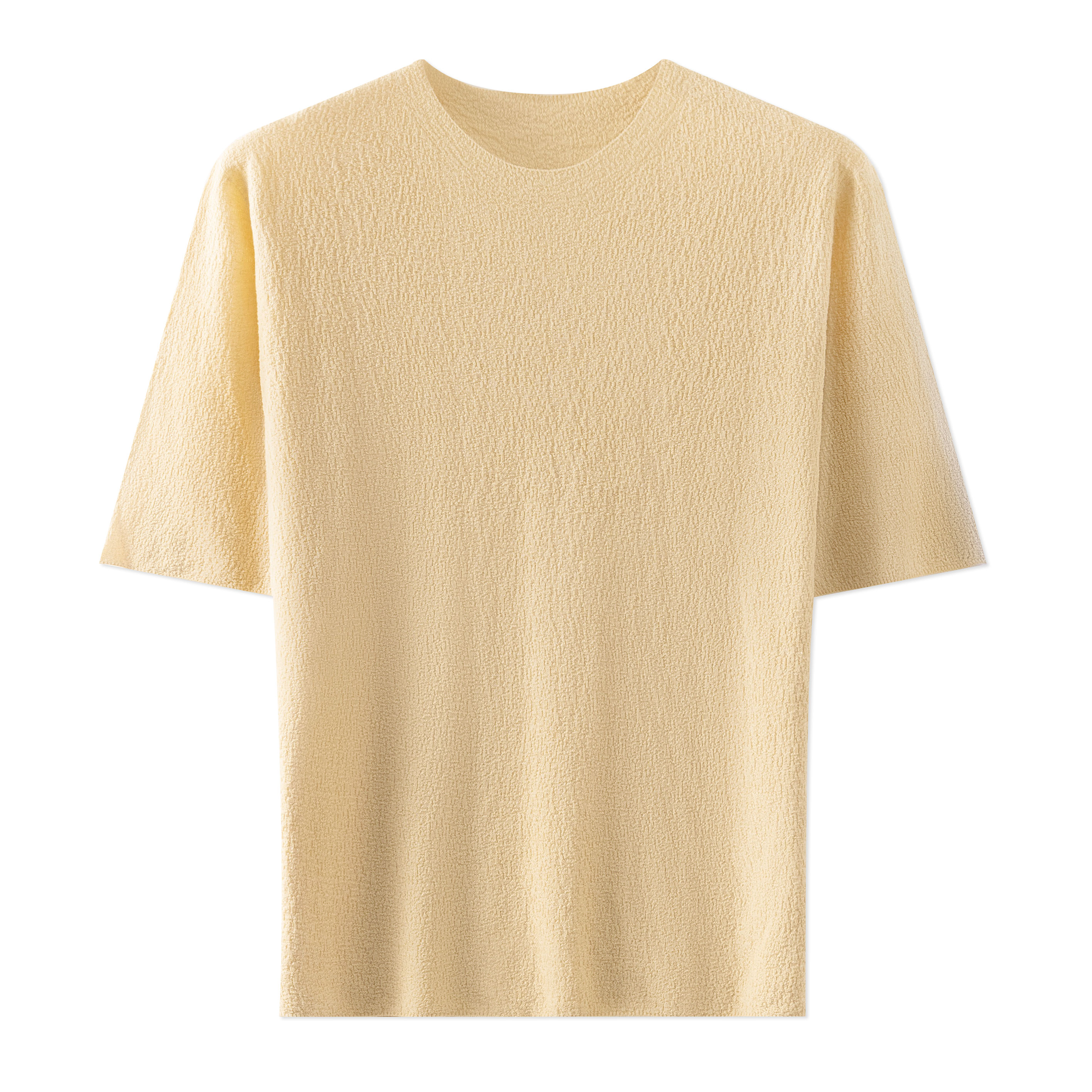 OSIFEEL桑蚕丝短袖套头春夏薄款时髦T恤