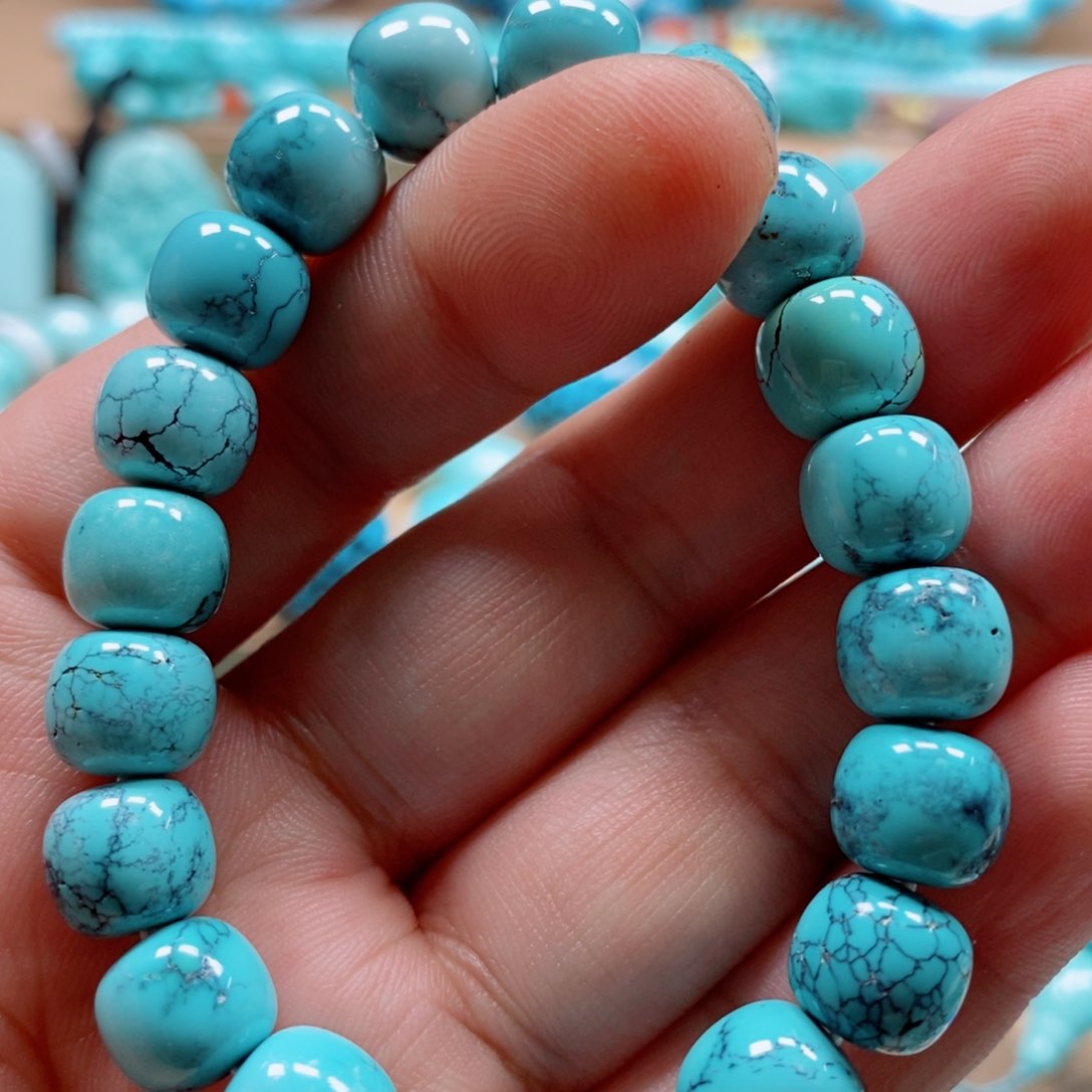 绿松石珠宝奇石未镶嵌布****恩