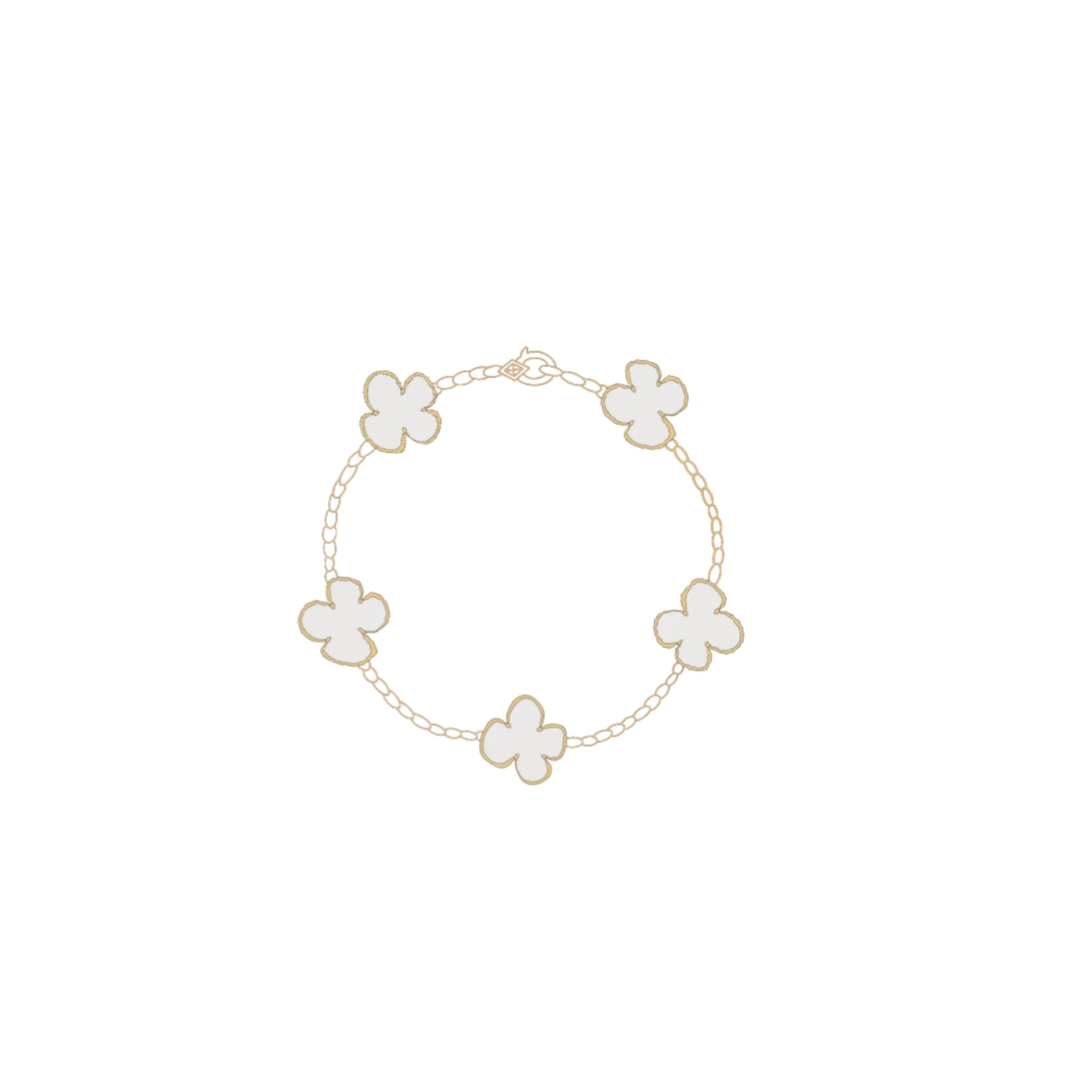 合金手链 满钻花花手链经典气质百搭高级感