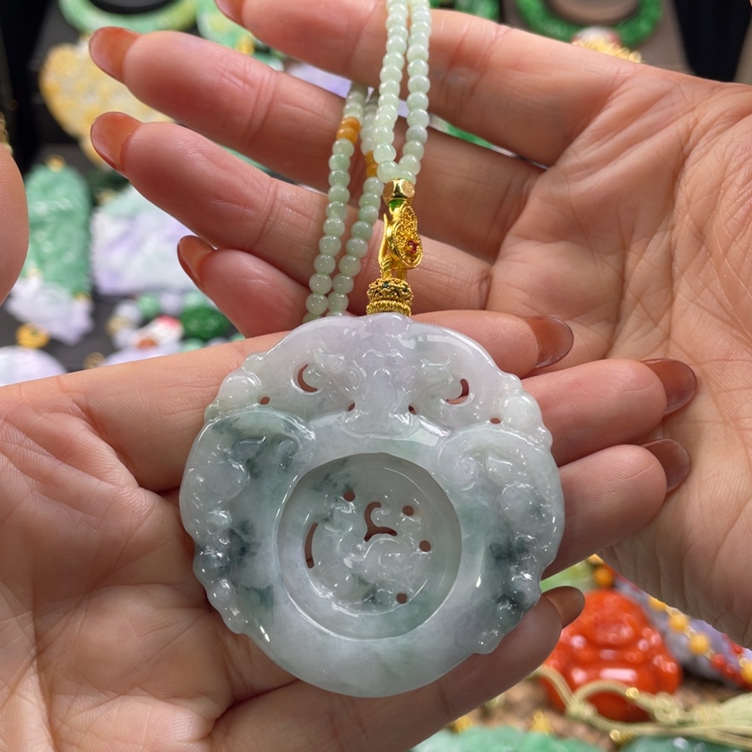 翡翠未镶嵌耳饰代编织