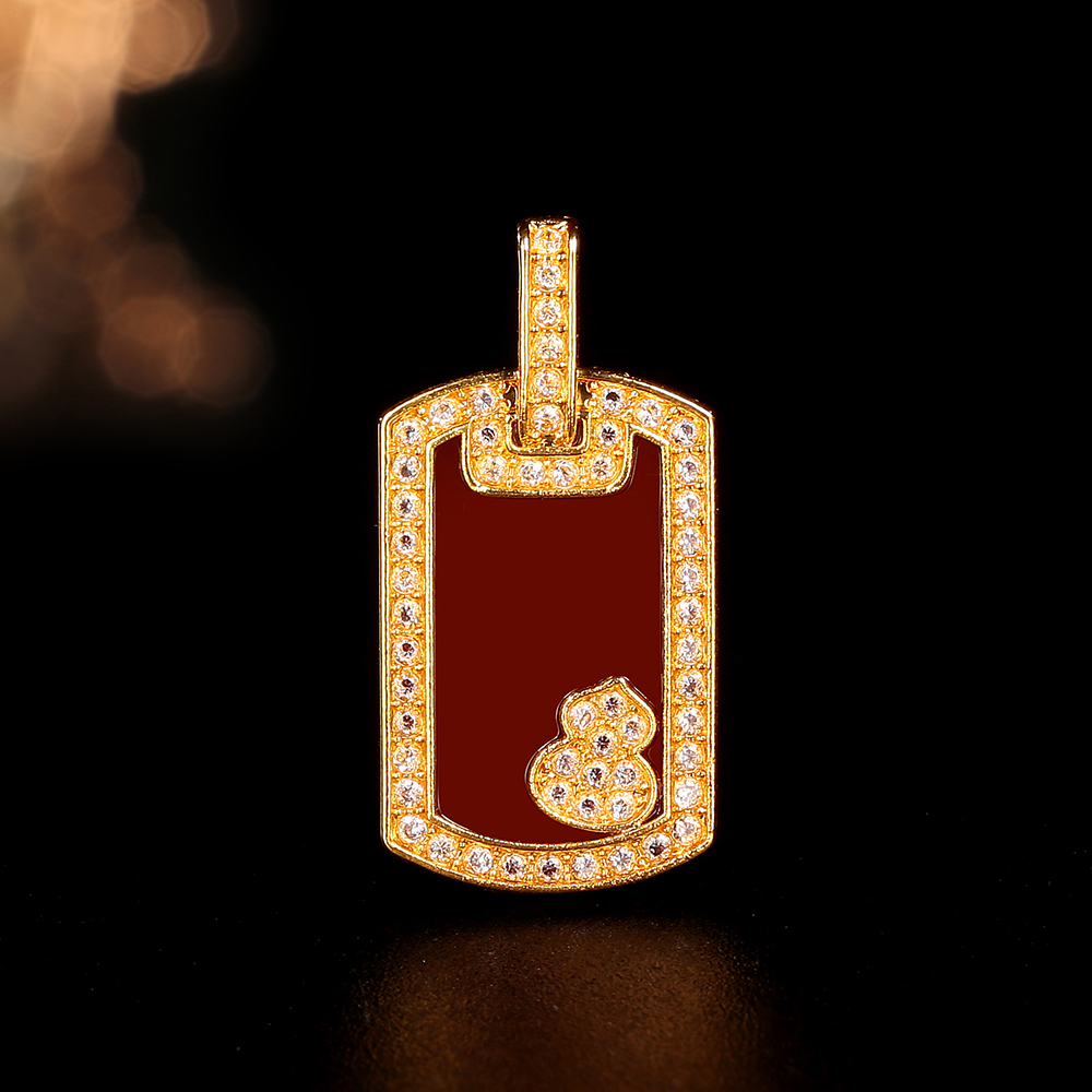 【倩倩专属】18k金红玛瑙无事牌葫芦大版吊坠