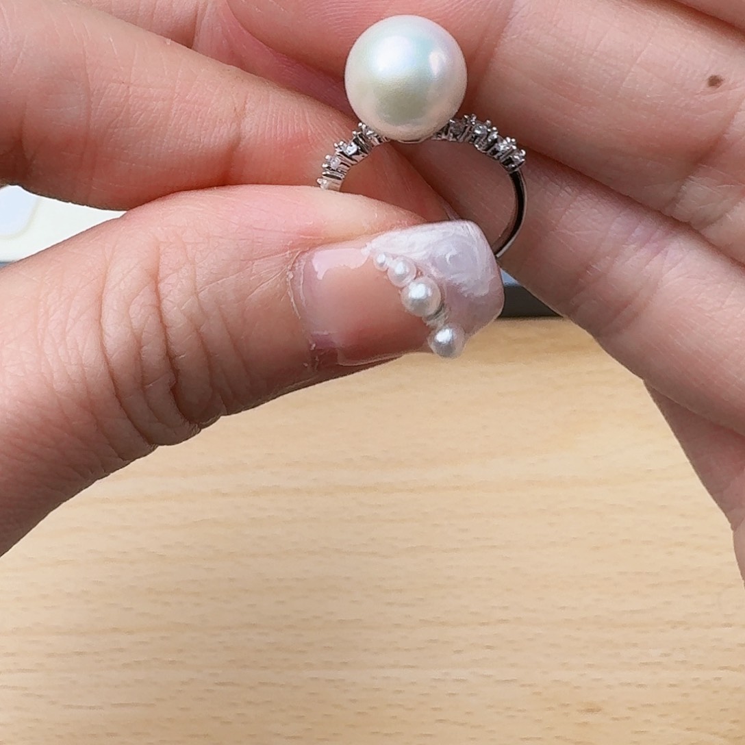 淡水珍珠耳饰银S925镶嵌