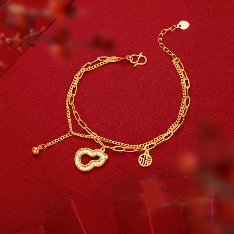 铜合金手链 【韵系列】龙鳞葫芦手链手饰小众气质轻奢时尚