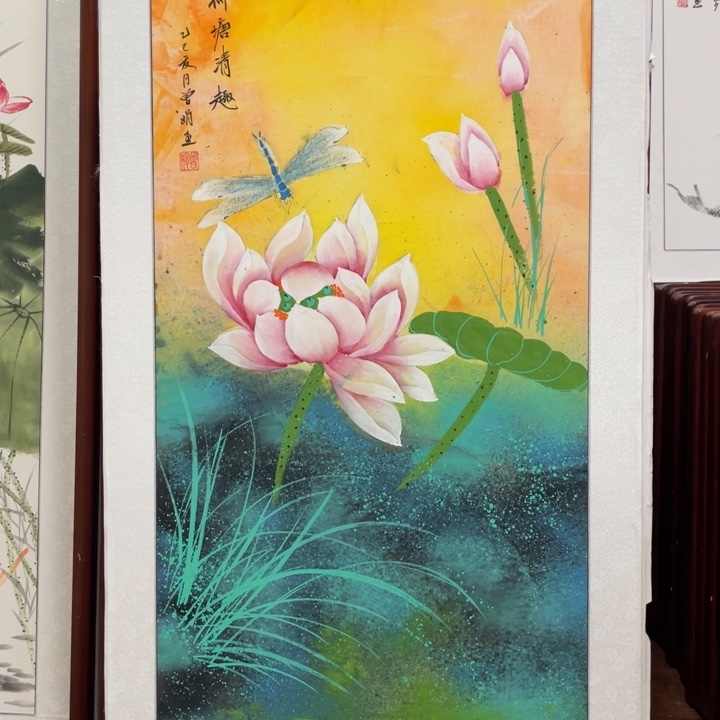 国画带框尺寸63*123厘米