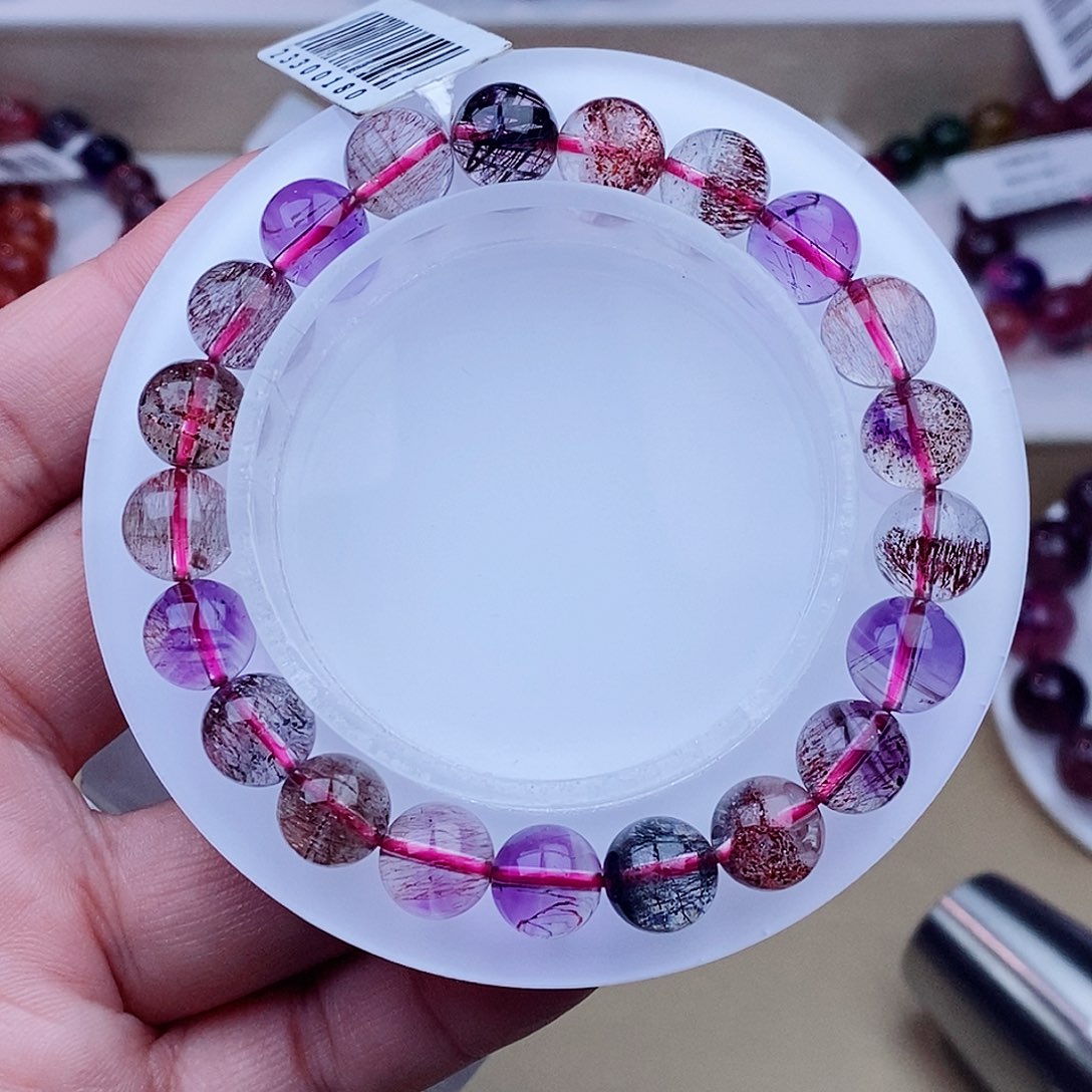 未镶嵌手链水晶黑加仑超七9+m