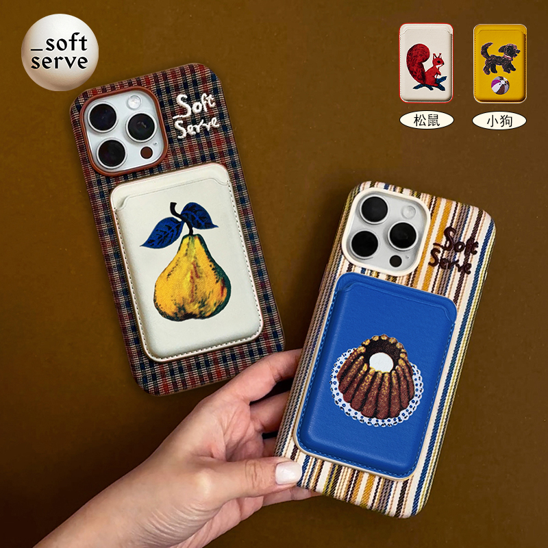 SoftServe柔软供应《森林口袋》刺绣布面复古磁吸手机壳
