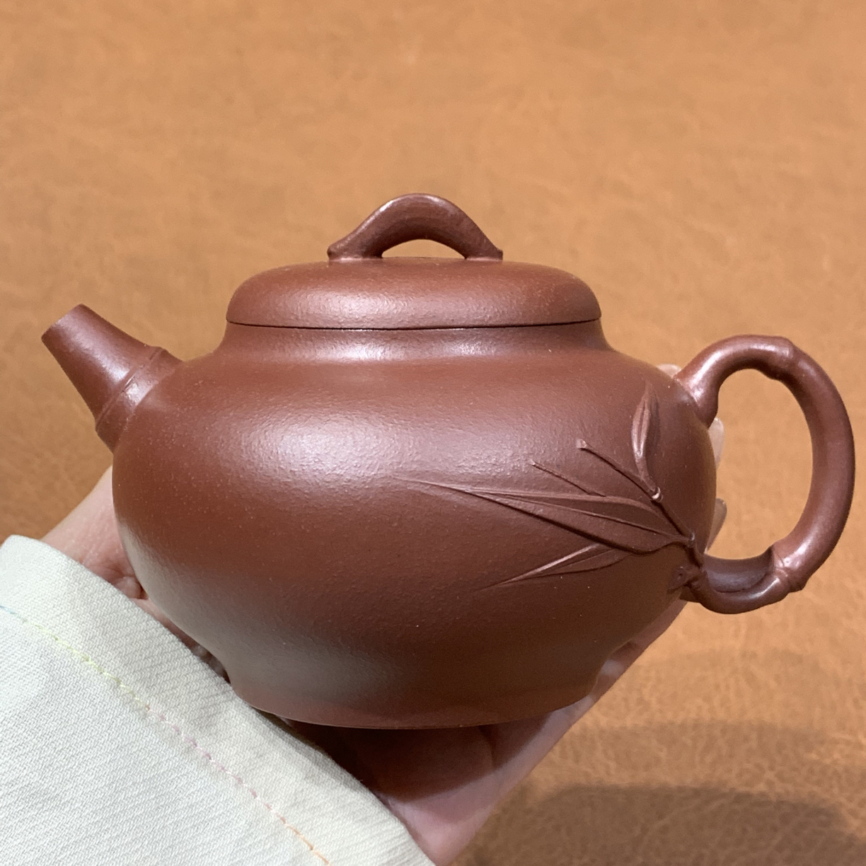 黄龙山原矿紫茄泥清风壶200毫升半手工宜兴茶具套装紫砂壶